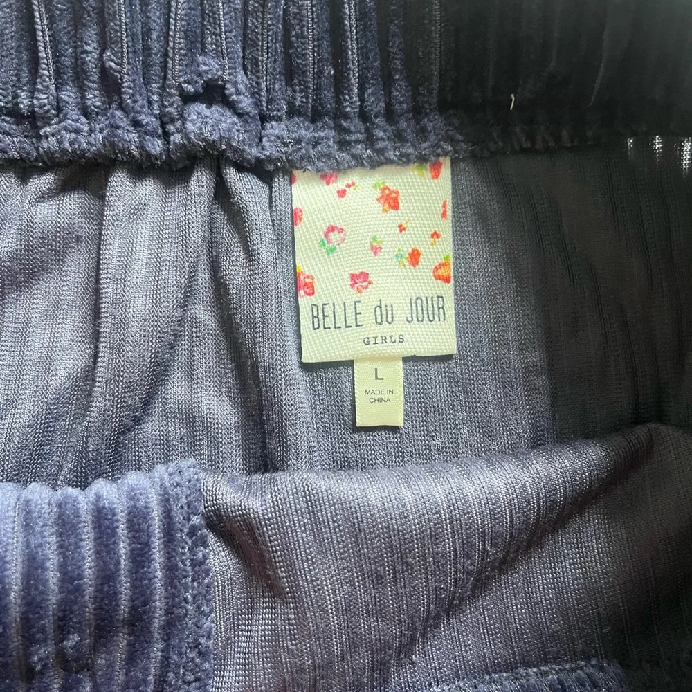 Belle Du Jour Navy Corduroy Skirt Girls‎ Large